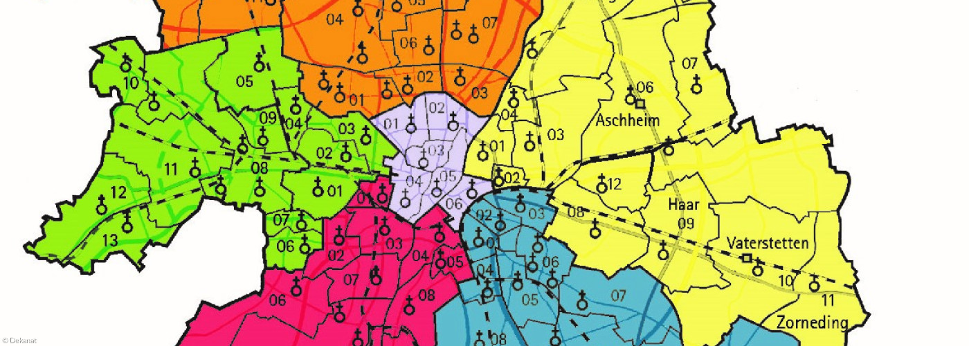 Grafik des Dekanatsbezirks München