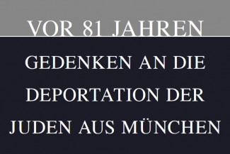 Gedenken an die Deportation der Juden aus München