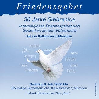 Interreligiöses Friedensgebet zur Erinnerung an das Massaker von Srebrenica