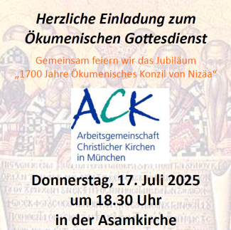 Ökumenischer Wortgottesdienst 1.700 Jahre Konzil von Nicäa