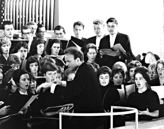 Fernsehaufnahme der „Fest- und Gedenksprüche“ (Brahms) - Foto: Privat (1968)